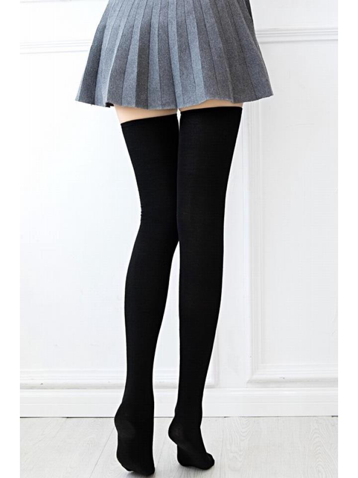Japanische Preppy Style Gestreifte Baumwoll-Over-the-Knee-Socken