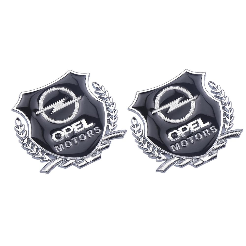 1/2pcs Metal Car Badge Side Trunk Door Window Stickers Decoration Decals For Opel Insignia Astra Antara Meriva Zafira H G Corsa