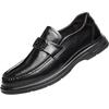 Men's shoes 2025 spring round head horse buckle casual Doudou shoes one pedal trend versatile soft leather business leather shoes