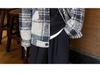 Unisex Retro Plaid Woolen Coat - Men's/Women's Winter Cotton Jacket, Thick Lapel Shirt