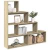 VidaXL Room Divider Shelf 4 Levels Sonoma Oak, Bookcase, Book Support, Display Shelf, Shelf At 857996
