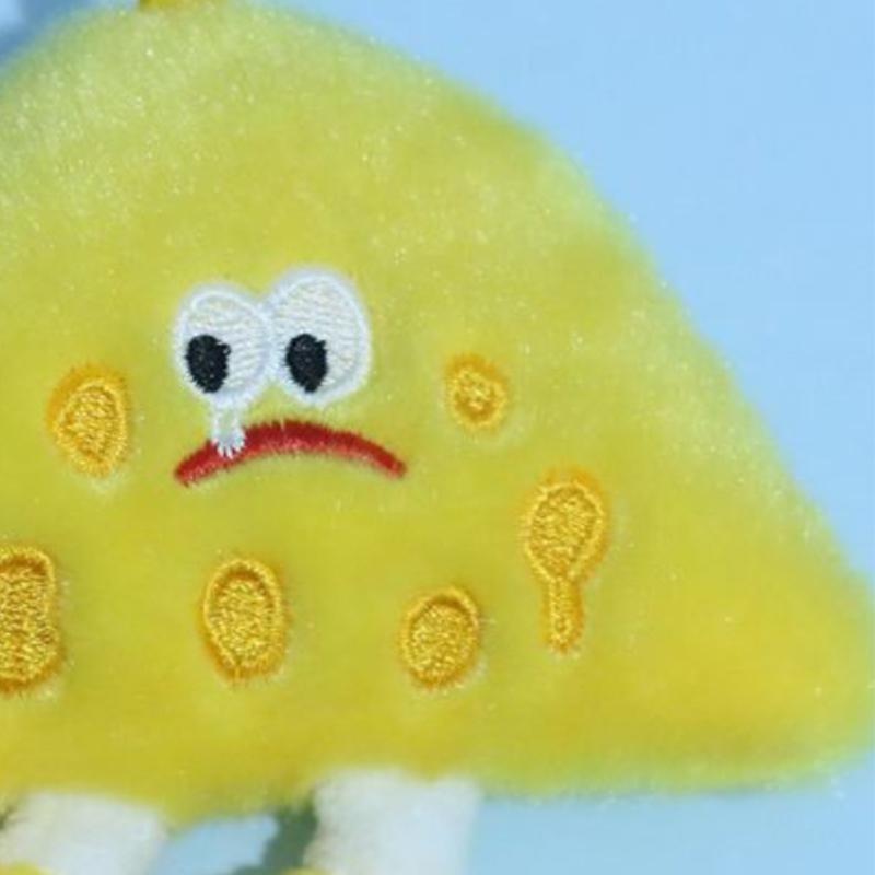 10Cm Cute Cheese Bread Toast Stuffed Pendants Dolls Plush Toy Key Chain For Children Gifts