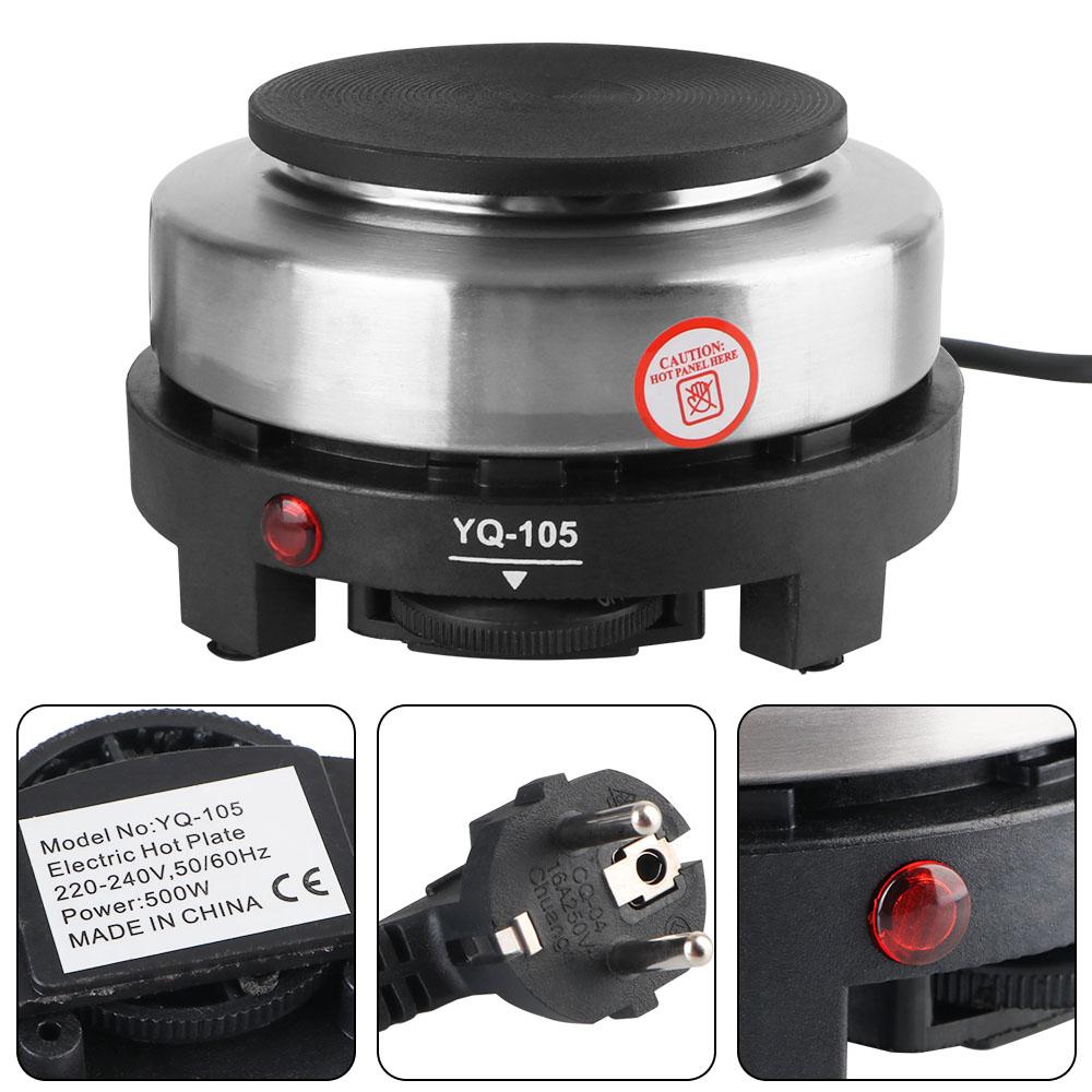 Multifunctional Kitchen Appliance Milk Water Coffee Heating Furnace Universal EU Plug Mini Electric Heater Stove Hot Cooker Plate 500W 220V