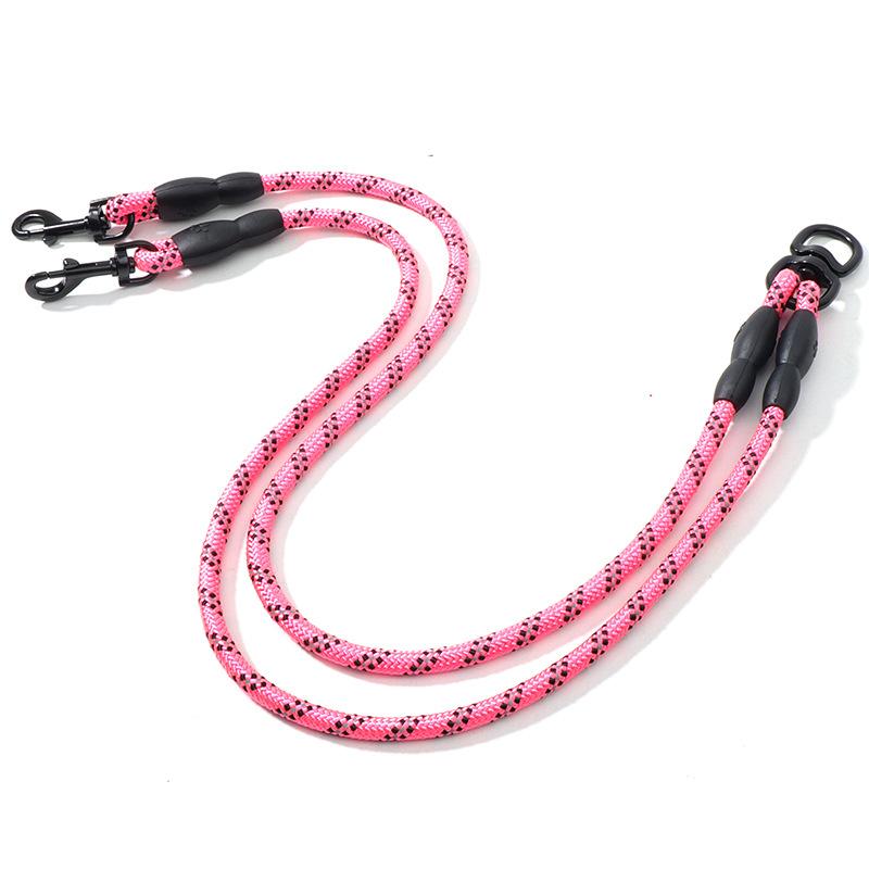 Double Head One Support Two Leash Dog Leash Dog Chain Outdoor Dog Walking Three Specifications Pet Dog Nylon Leash