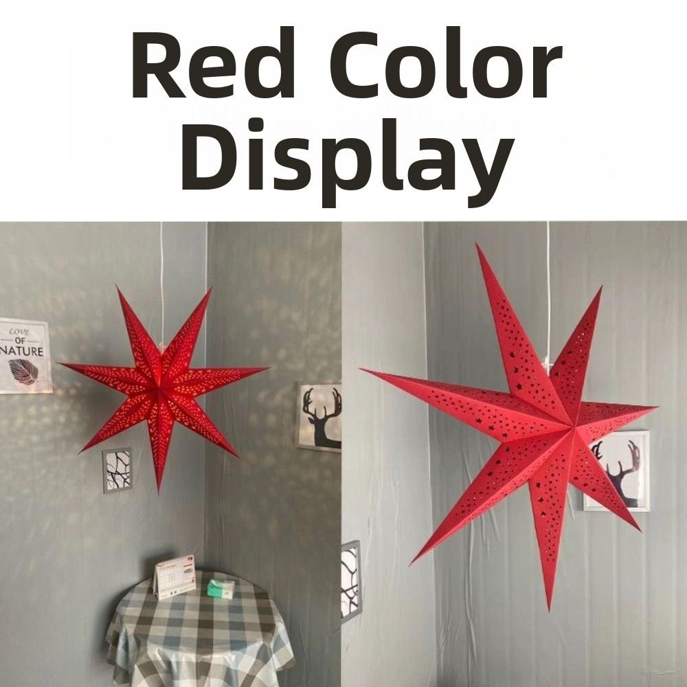 Christmas Decorations Hollow Star Pendants Folding Hanging Paper Stars Star Lampshade  Home Decor