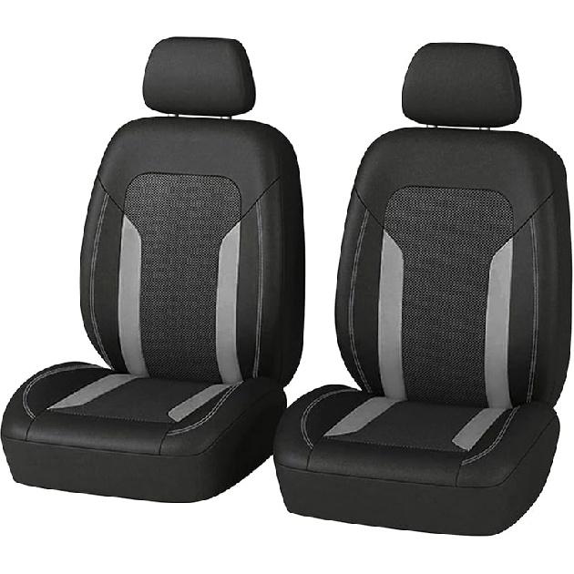 2 Pack Universal Car Seat Cover With Breathable Mesh Backrest,Comfortable Car Seat Protector With Foam Padding And Retaining Buckle,Highly Elastic