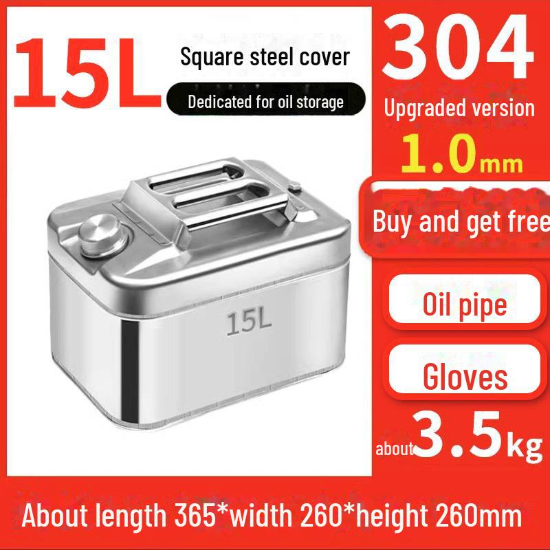 Butoaie de benzină din oțel inoxidabil 30L, 20L, 10L Rezervor de combustibil diesel