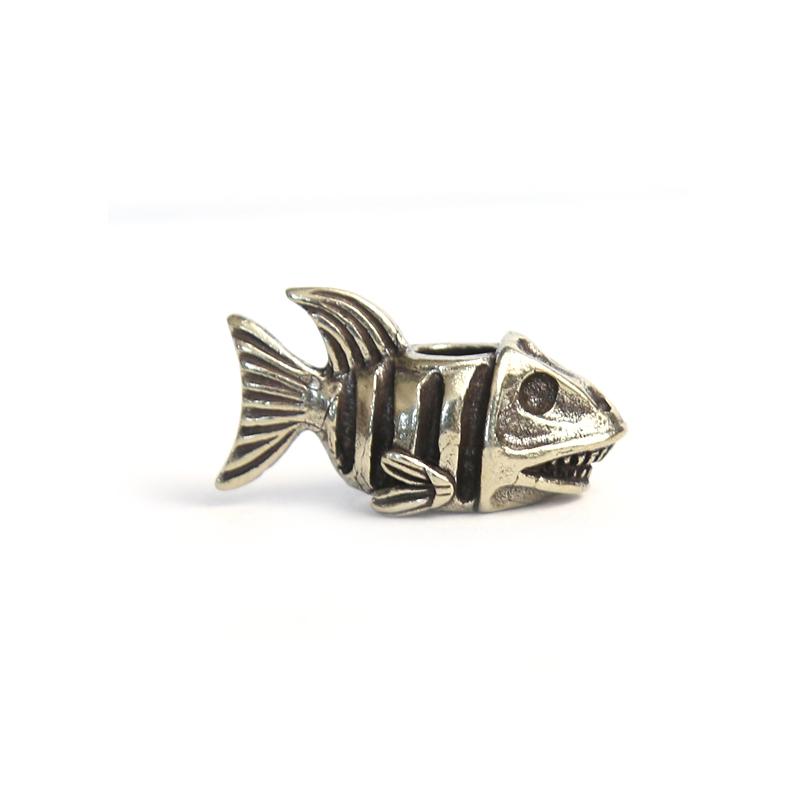Sea Animal Shark Brass Knife Beads EDC Outdoor DIY Paracord Woven Accessories Lanyard Pendants Umbrella Rope Flashlight Hangings