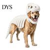 Vtipný dinosauří obleček Kostým kostlivce pro mazlíčka, Halloweenský obleček pro psa, Měkký teplý cosplay kostým pro psy kočky, Doplněk oblečení pro koledování