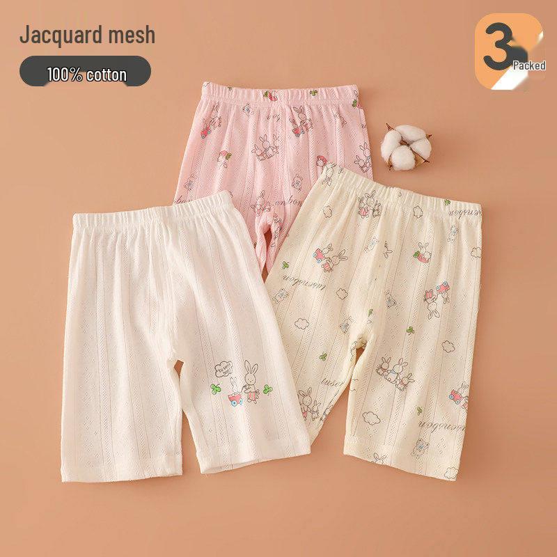 Kinder-Baumwoll-Pyjamashorts - Cartoon-Print, Locker und Leicht für den Sommer
