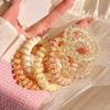 6-Pack Frosted Elastic Hair Rings - Durable, Simple Ponytail Bands for Women