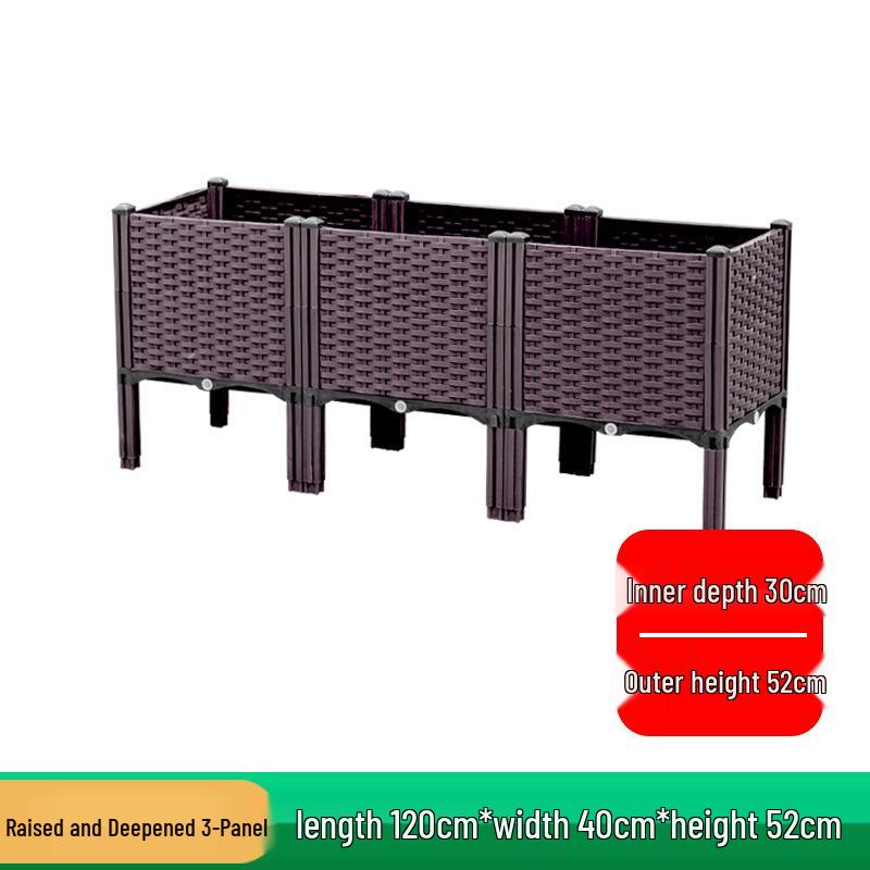 Extra Large Plastic Raised Vegetable & Flower Planter for Balcony/Courtyard