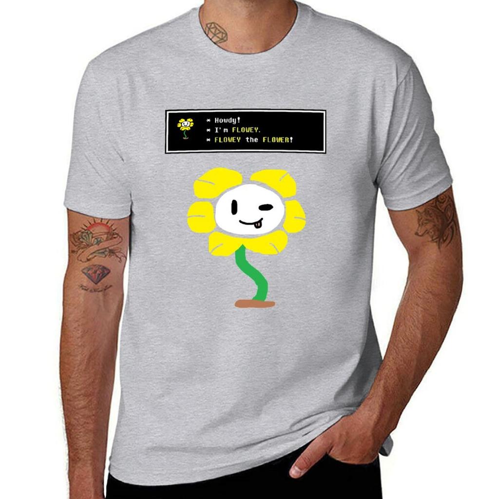 Undertale Flowey T-Shirt custom shirt anime clothes baggy shirts mens funny t shirts