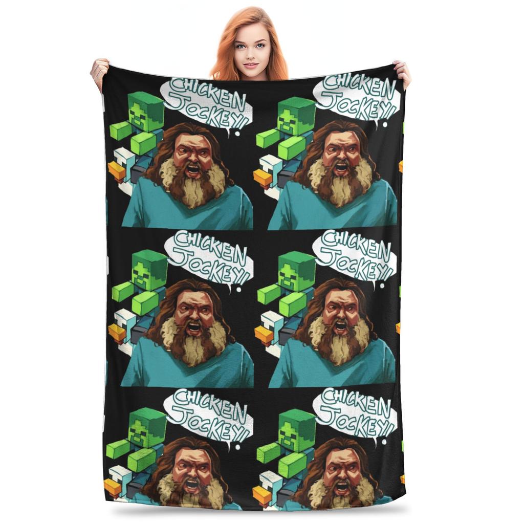 Chicken Jockey Blankets  Fuzzy Awesome Soft Throw Blankets for Home All Season