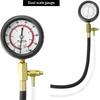QWORK Universal Fuel Pressure Test Kit, Dual Scale Gauge (0-7 Bar/0-100 Psi) With Multiple Adapter Sizes, Brass Connectors