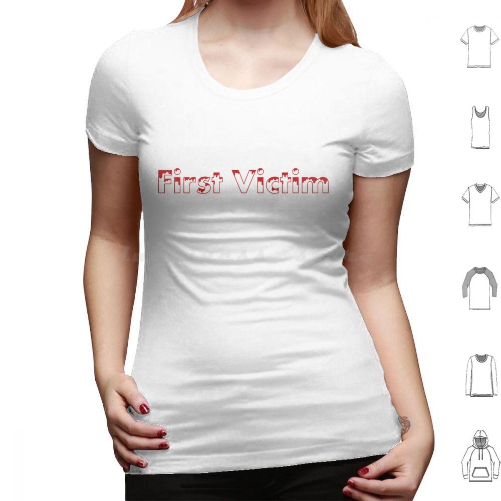Erstes Opfer T-Shirt Baumwolle Herren Damen DIY Druck Erstes Opfer Zuerst Weg Horrorfilme Horrorfilme
