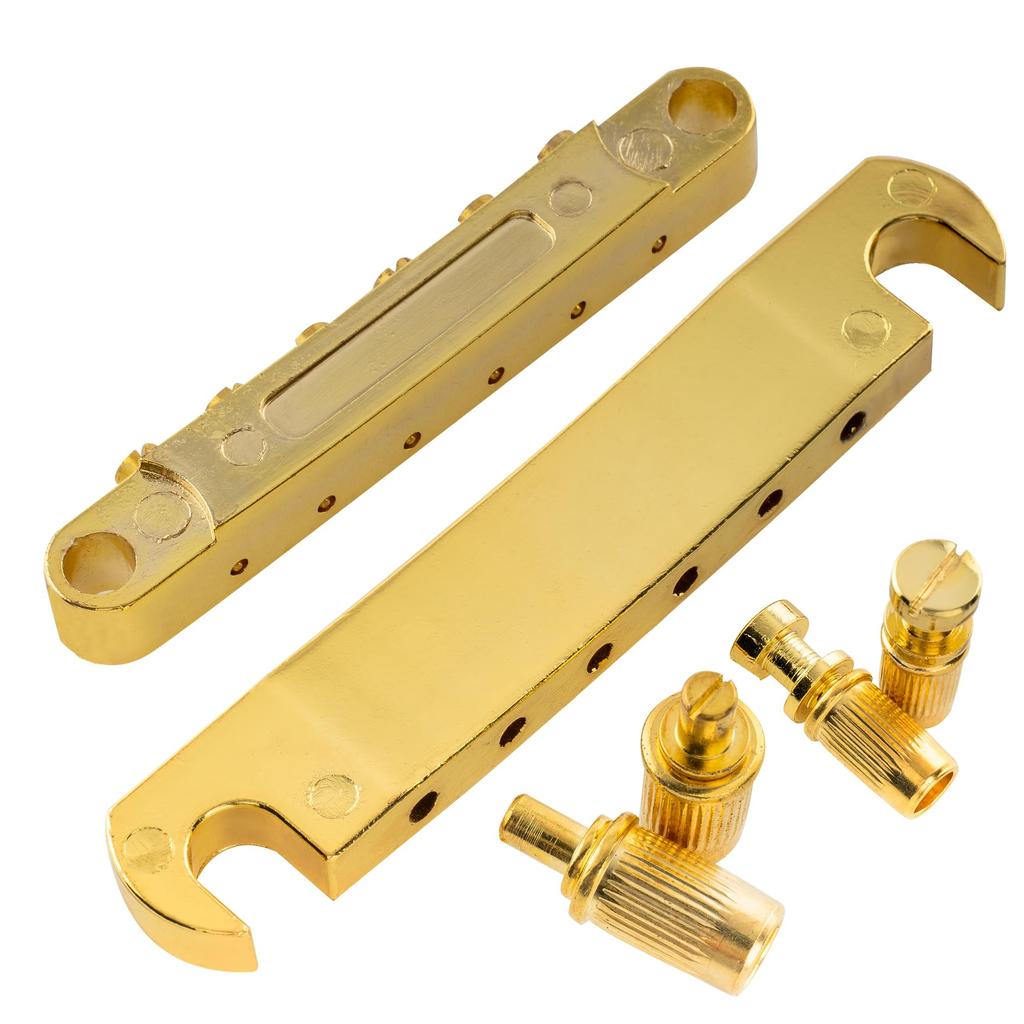 Musiclily Guitar Bridge and Stop Tailpiece Set for Les Paul SG Electric Gold ABR-1 Tune-O-Matic Guitar,
