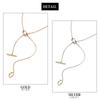 Hergestellt in Japan Lariat-Halskette K18 2-Wege-Halskette Mantel [Melody Accessories] (OP-N287) (Silberfarbe)