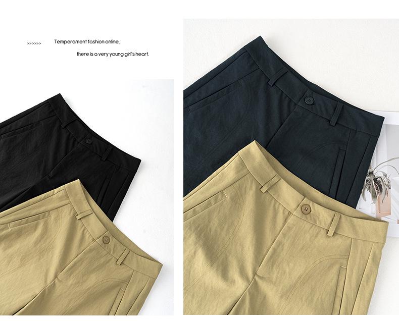 Women's 2026 Summer High-Waisted Loose Wide-Leg Capri Shorts - Casual Straight Five-Point Style