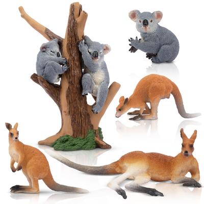 TOYMANY 7-teiliges Tierfiguren-Set, Australische Tierfiguren, Realistische Tier-Spielzeuge, Känguru, Koala, Familie, Beliebte Tiere, Geburtstagsgeschenk,