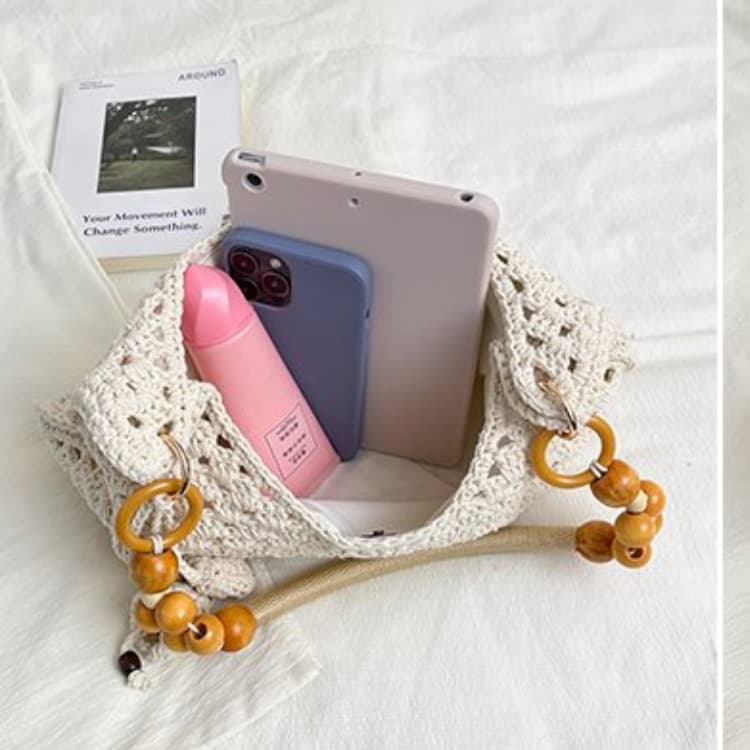 Hand Crocheted Hollow Underarm Bag Women's Shoulder Bag