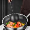Oil Separators Spoon Wood Handle Iron Spoon Metal Frying Spatula Easy to Clean Kitchen Tool for Cooking and Stir Frying