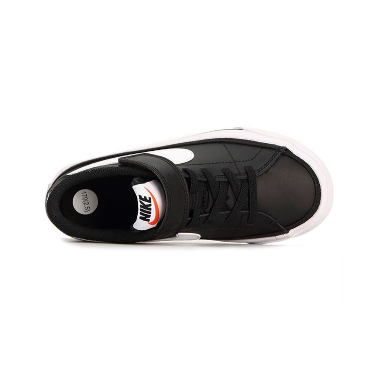 Nike Court Legacy PS Black White Kids Sneakers Gum-Light-Brown DA5381-002