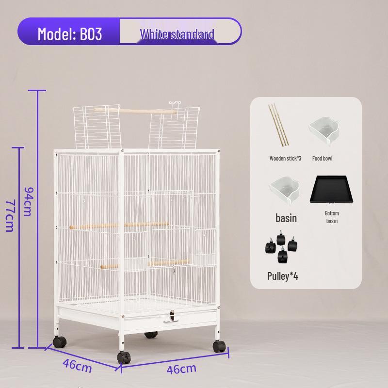 

Многофункциональная высококлассная вилла для попугаев корелл и волнистых попугайчиков 46x46x93cm