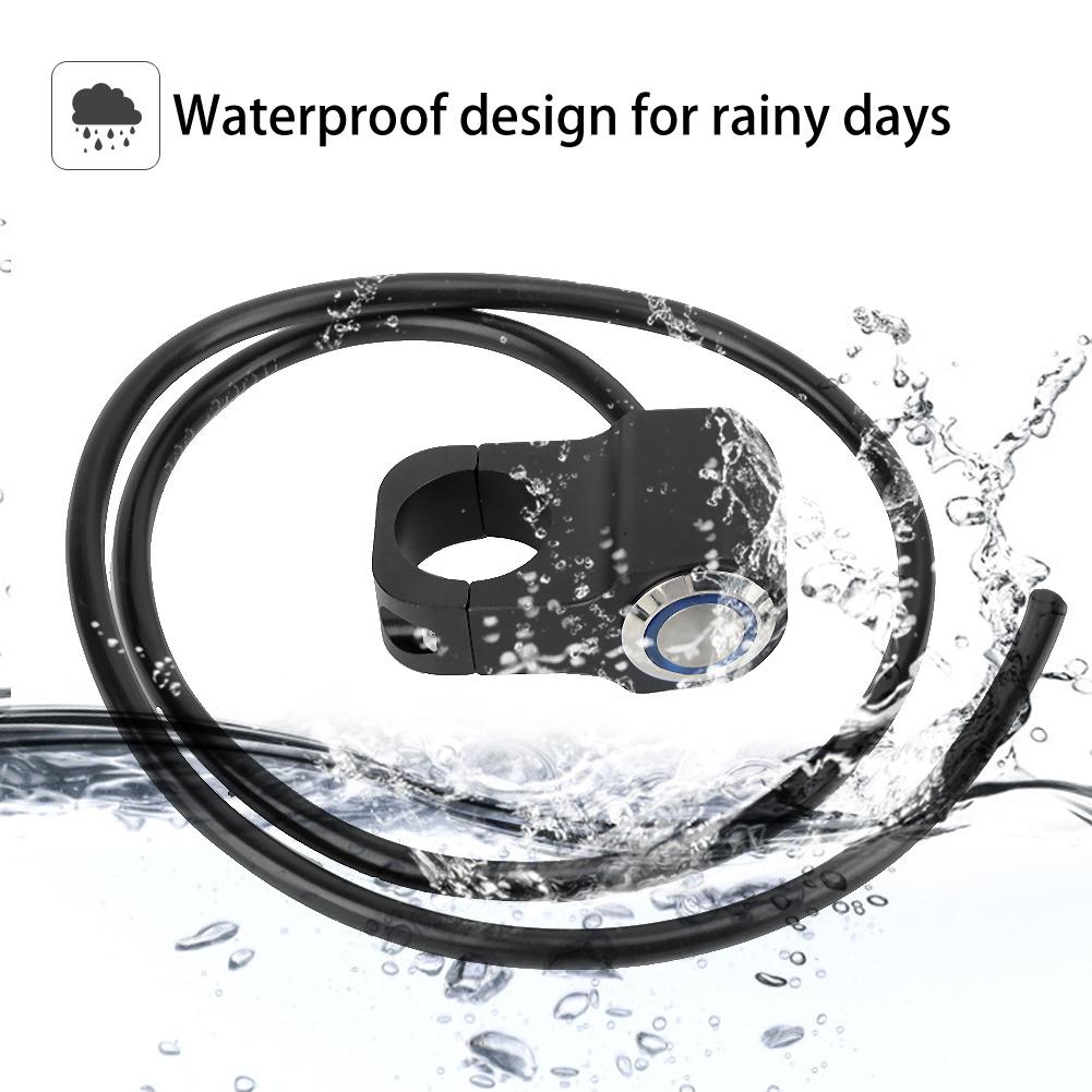 22mm 0.87in Waterproof Steel Spotlights Headlight Handlebar Switch for Motorcycle ATV