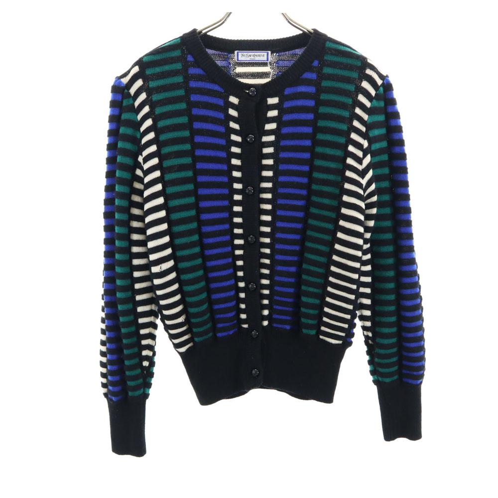 

YVES SAINT LAURENT 90-е Старый комбинезон ручка Вязаный кардиган с длинным рукавом M Женский Б/у