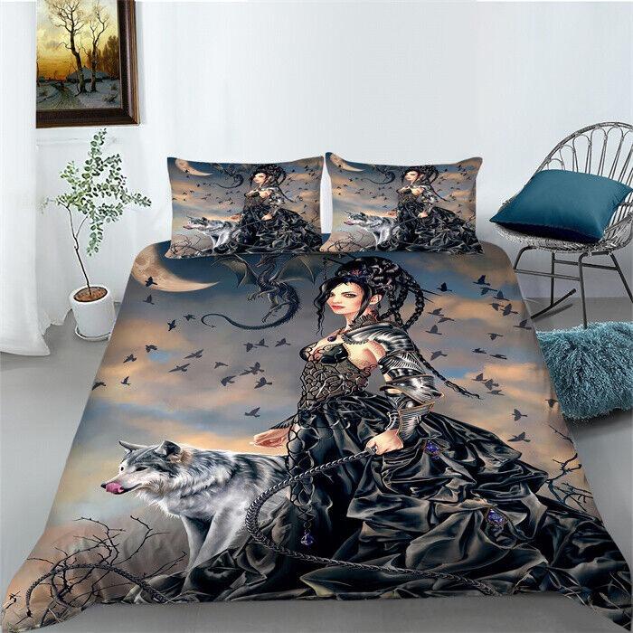 3D Printed Ultra-fine Fiber Bedding Set King Queen Bed Down Duvet Cover Pillowcase 2/3pc European and American Style Bed Cover Home Textile