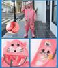 Children's Waterproof Footed Raincoat & Pants Set for Toddlers and Kindergarten Boys & Girls