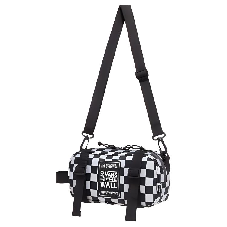 New Vans Polyester Shoulder Bag Crossbody Bag Regular Unisex Black & White VN000HZXDLR1