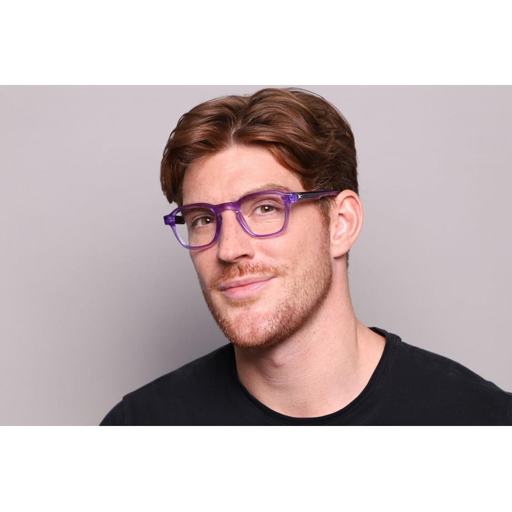 Full Rim Square Transparent Purple Smartbuy Collection Sorbet 94722 C4 Fashion Unisex Eyeglasses
