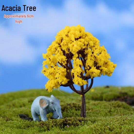 Decorative Miniature Trees & Succulents for Landscaping: Mini Fruit, Willow, Golden Leaf Trees, Moss Micro Landscape DIY Materials
