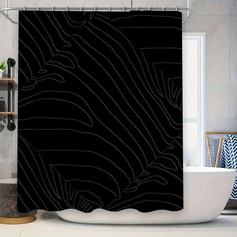 

Decorative Shower Curtain With Vintage Floral Design For Bathroom Home Decor Customizable Size, Machine Washable (Green) W60H190(CM)-1 Pcs