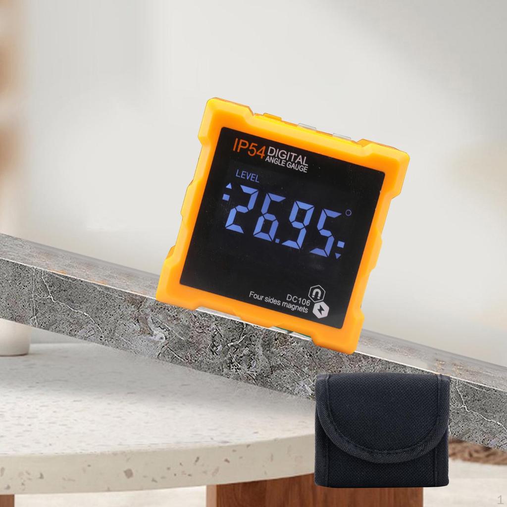 Digital Angle Portable with Backlight Electronic Level Range 4x90 Degree for Construction
