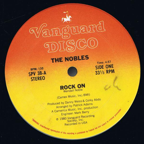 

12inch Record NOBLES - Rock On / Jealousy SPV38 Vanguard Disco 1980 US Soul/Funk Used