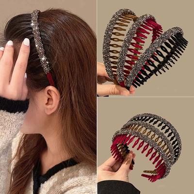 Forcina per copricapo con pettine a denti allargato, fascia per capelli da ragazza, 1 pezzo