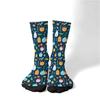 Easter egg pattern men's novelty mid-tube socks fashionable and cute versatile style breathable and warm perfect gift choice