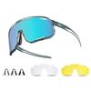 ROCKBROS Polariserte Sportsolbriller for Landevei 3 Utskiftbare UV400 TR90 Ultra Støt Polariserte Linser for og Unisex for Menn og Kvinner Solbriller,