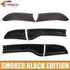 Front Head Light & Rear Tail Lamp Covers Kit For Dodge Charger 15+ Smoked Black