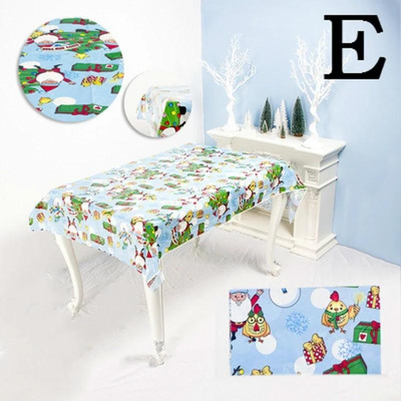 Christmas Disposable Tablecloth Tableware Christmas Decorations 2023 for Home Table Cover Navidad Natal Noel Gifts New Year 2024