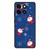 Christmas Cover For ZTE Blade A35 A55 Case Black Silicone Cases for ZTE Blade A55 Cartoon Santa Claus Christmas Tree Back Cover