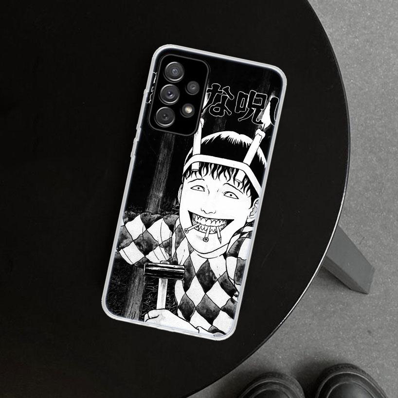 Japanese Horror Manga Style Phone Case Cover For Samsung Galaxy A12 A22 A32 A52 A72 A02S A51 A50S A31 A20S A10S Note 20 Ultra 10
