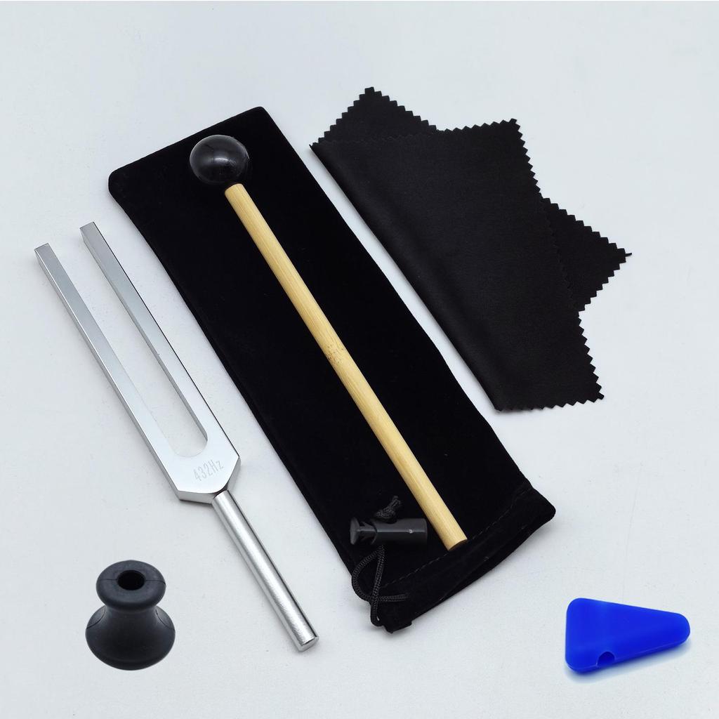 Gold 432HZ Aluminum Alloy Colored Tuning Fork with Triangle Shape.