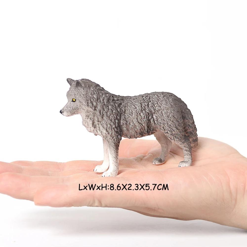 Realistische Wilde Dieren Arctische Wolf Buidelwolf Gorgonops Manenwolf Model Actiefiguren Jungle Bos Dier Speelgoed voor Kinderen
