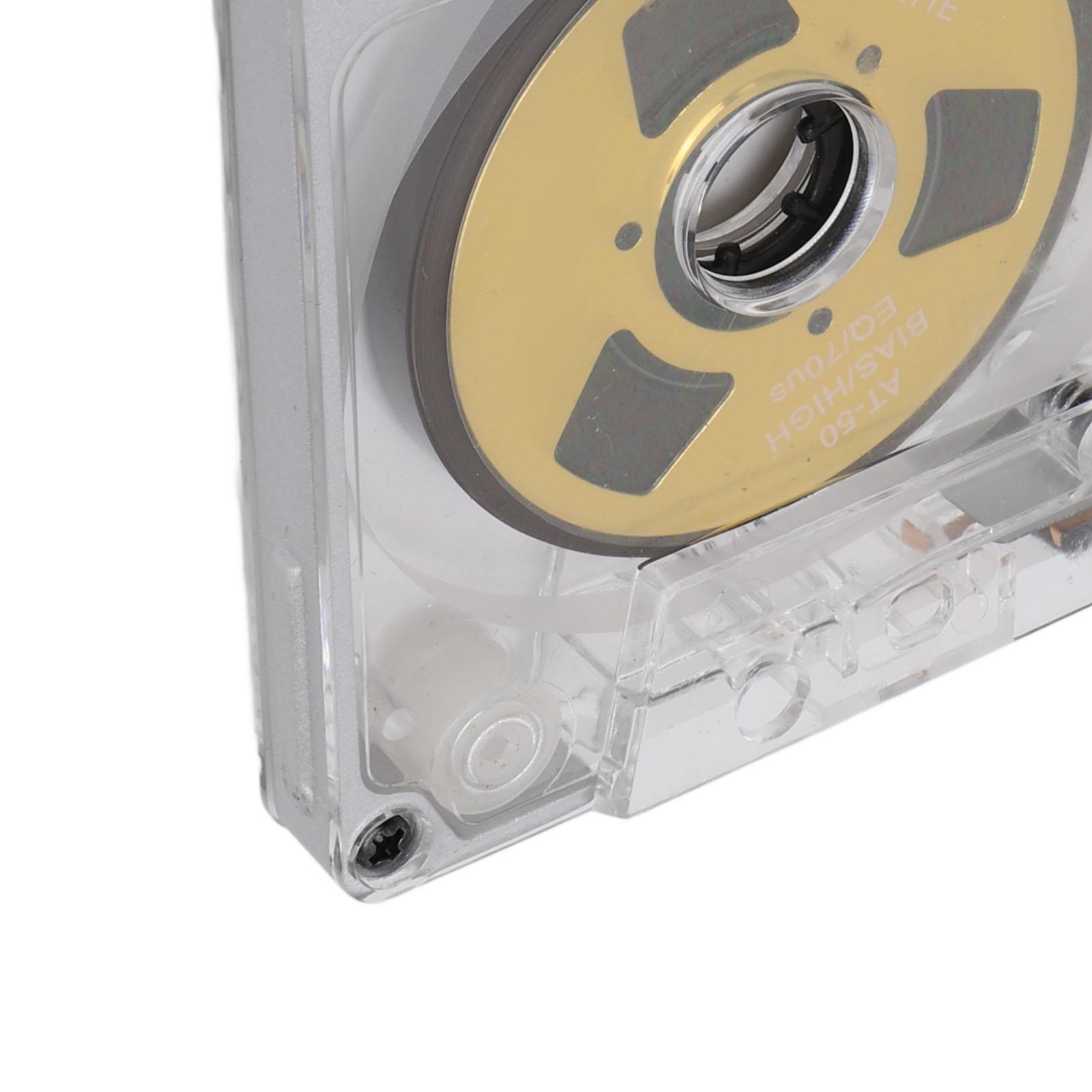 

Катушка к катушке Пустая аудиокассета Сделай сам Самодельная 55 минут Алюминиевая пустая кассета для записи музыки Silver Frame Gold Plate