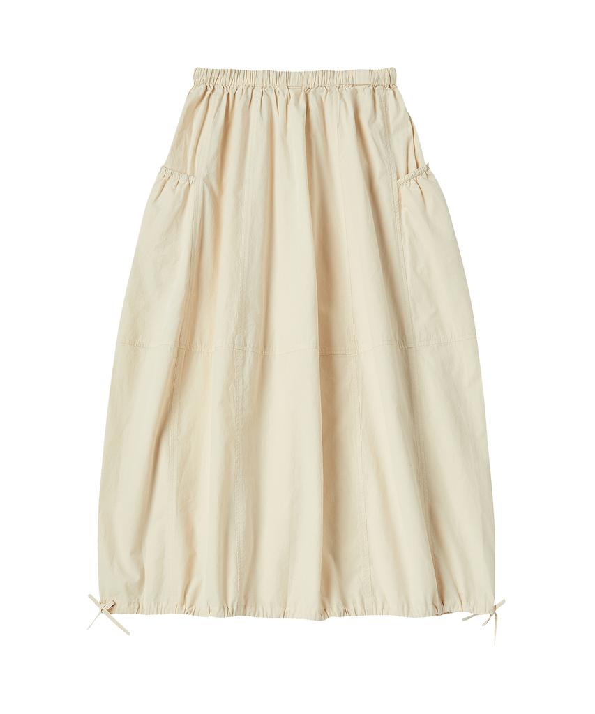 Comoni Nose W Ribbon Balloon Skirt [Cream]