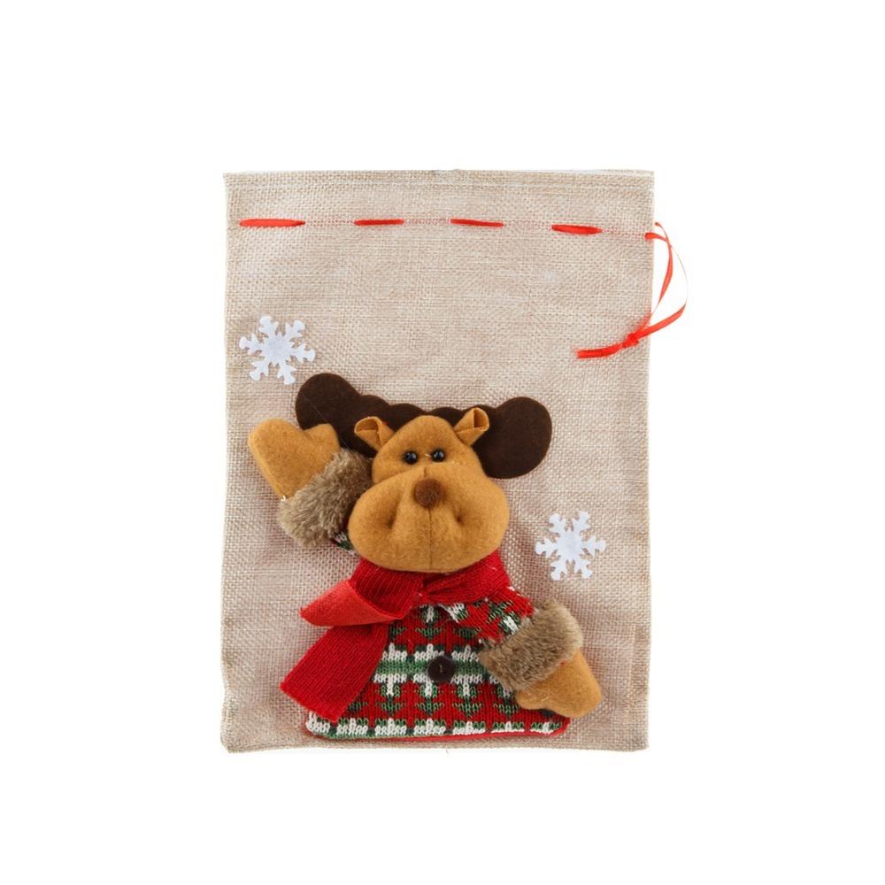 

Snowman Drawstring Gift Bag Cartoon Candy Bags Durable Christmas Gift Bag New Year хаки